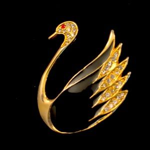 BLACK and GOLD SWAN PIN🦢